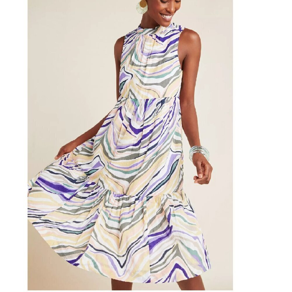 By Anthropologie Faustina Midi Dress Size 10